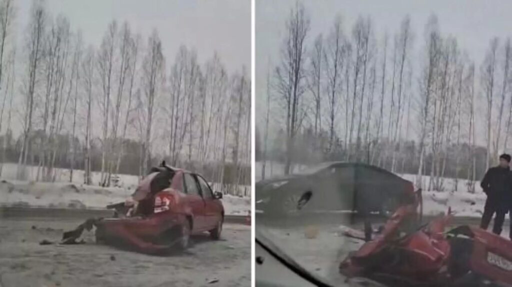 Серьезное ДТП под Нытвой: LADA Granta столкнулась с автобусом, есть пострадавшие